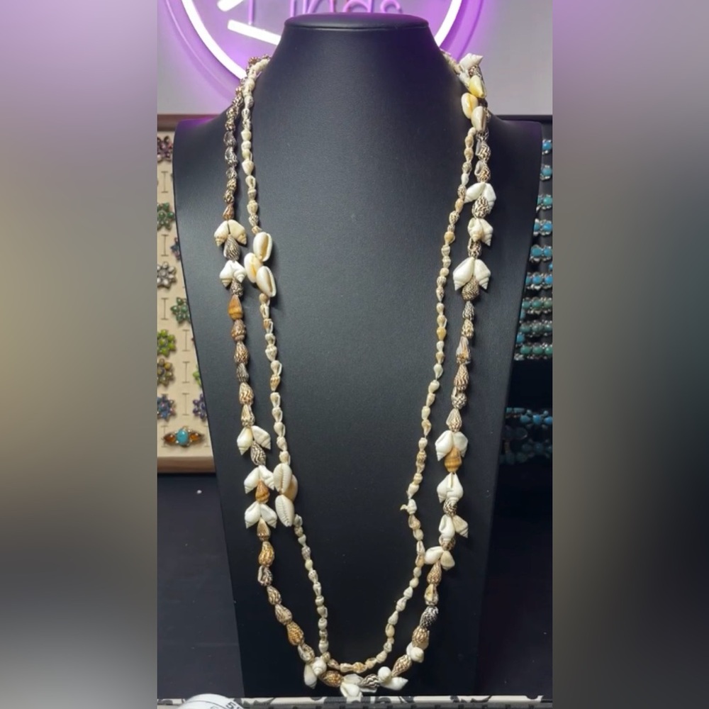 2 Shell Layered Necklaces